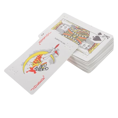GALPADA Spielkarten in Blindenschrift Lernen Gadgets Für Blinde Blindenschriftkarten Für Bridge Braille-Spielkarten Poker Jumbo Großdruckkarten Für Blinde Drucken Beeinträchtigte Papier von GALPADA