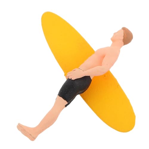 GALPADA Strandpuppenmodell Strandmodellfigur Surfer-Schreibtisch- Sandtablett Surfer Figur Mikro-landschaftsbau-Surfer- Surfer-strandspielzeug Surfer-Junge-Figur Harz von GALPADA