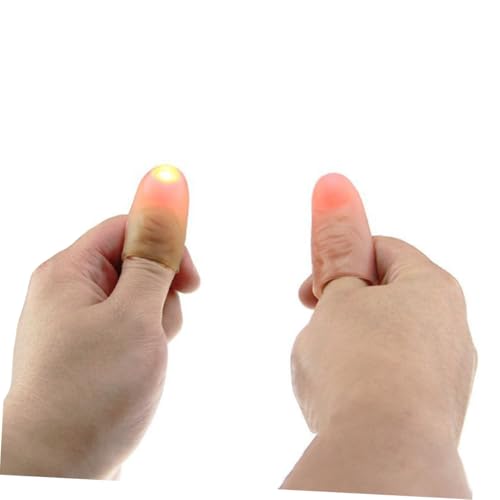 GALPADA Superhelle Blinkende Fingerlampe Daumenspitze Licht Kunststoff Einheitsgröße Zufällige Farbe Partyspielzeug Einfache Anwendung Leuchtende Fingerlichter für Zufällige Farbe von GALPADA