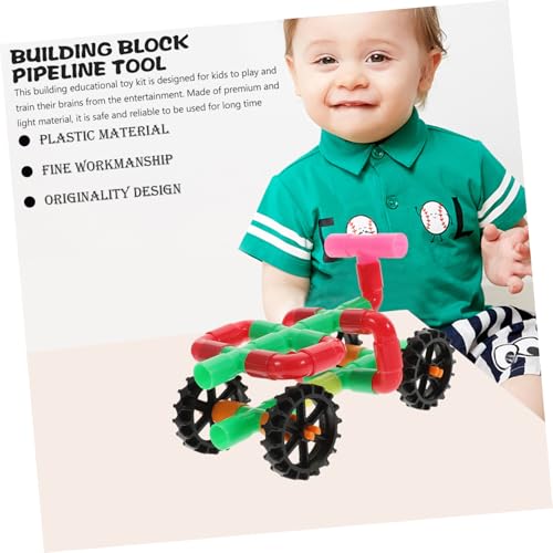 GALPADA Teiliges Bausteine für Interaktives Lernspielzeug mit Steckrohren Kreatives DIY Bauspielzeug für Jahren Fördert Fantasie und Eltern Junge Mädchen Interaktion für Zuhause und von GALPADA