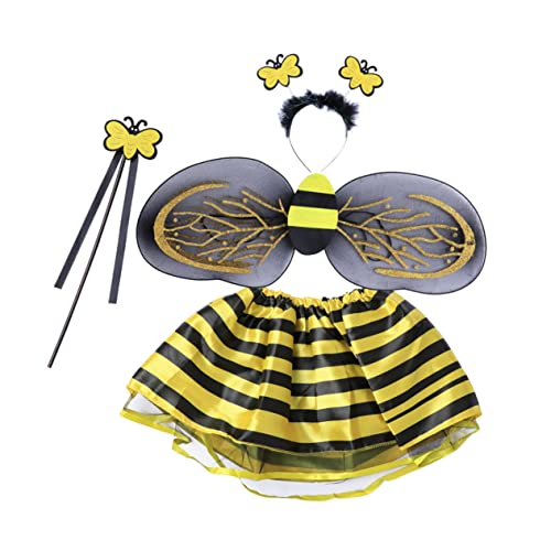 GALPADA Teiliges Bienenfee Kostüm Set Für Mädchen Haarreifen Zauberstab Tüllrock Prinzessin Fee Kostüm Für Karneval Fasching Und Bühnenauftritte Für Jahren von GALPADA