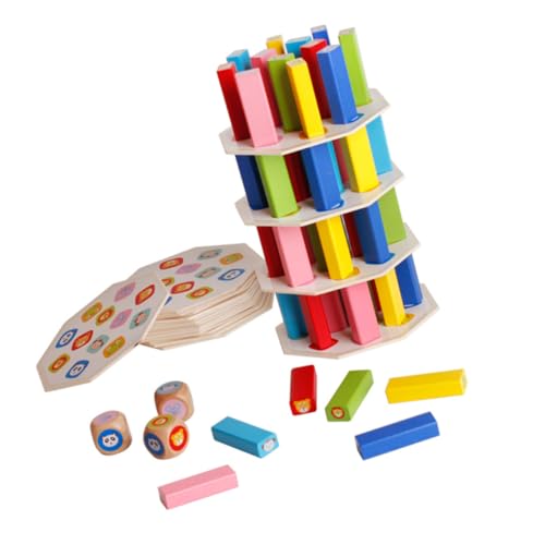GALPADA Teiliges Bunte Bauspielzeug Stapelturm für Pädagogisch Sicherer Glatter Spielspaß Geduld und Vorstellungskraft für Jungen und Mädchen Ab Jahren von GALPADA