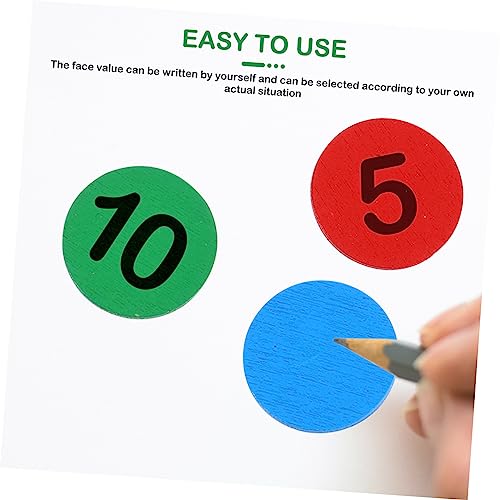 GALPADA Teiliges Bunte Holzscheiben Spielmünzen für Lernspiele Belohnungen Sortier und Zählchips Sicheres Material Kreative DIY Spielsteine von GALPADA