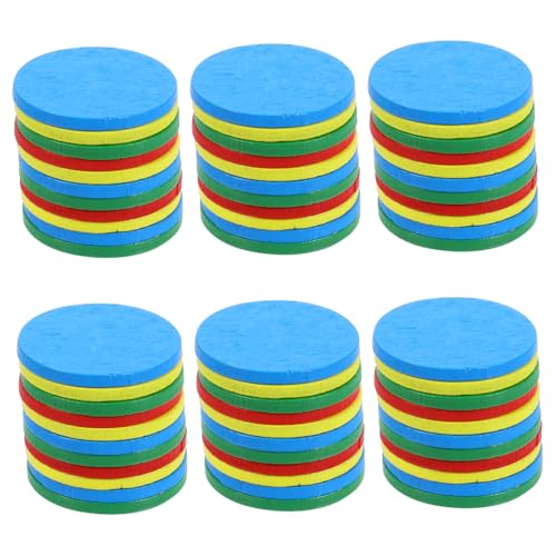 GALPADA Teiliges Buntes Holzspielmünzen Wiederverwendbare Spielchips für Multifunktional zum Zählen Sortieren und DIY Basteln Sichere Naturmaterialien für Lernspiele und Brettspiele von GALPADA