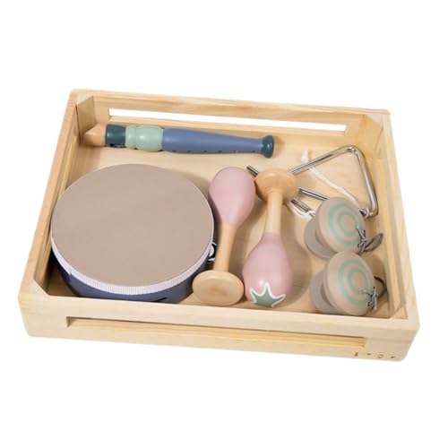 GALPADA Teiliges Holzmusikinstrument für Kleinkinder Langlebige Orff Percussion Spielzeuge Sicher Leicht zu Erlernen Fördert Feinmotorik und Hand Auge koordination bei Kindern von GALPADA