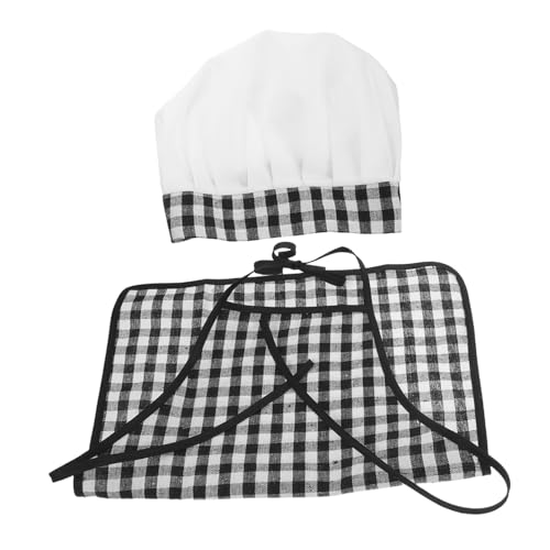 GALPADA Teiliges Junge Mädchen-kochkostüm mit Verstellbaren Trägern Weicher und Mütze für Monate Niedliches Fotoshooting-outfit für Jungen und Mädchen für Backen und Rollenspiele von GALPADA