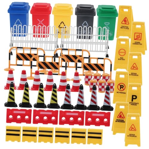 GALPADA Teiliges Mini Verkehrszeichen Spielzeugset aus Robustem Kunststoff Pädagogisches Straßenschild und Straßenabsperrung für Verkehrssicherheit und Kognitiven von GALPADA