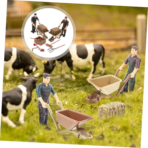 GALPADA Teiliges Miniatur Bauernhof Zubehör Realistische Farmwerkzeuge und Figuren Simulation Farm Dekoration für Sandtisch Gartenszene Desktop und Lernspielzeug von GALPADA