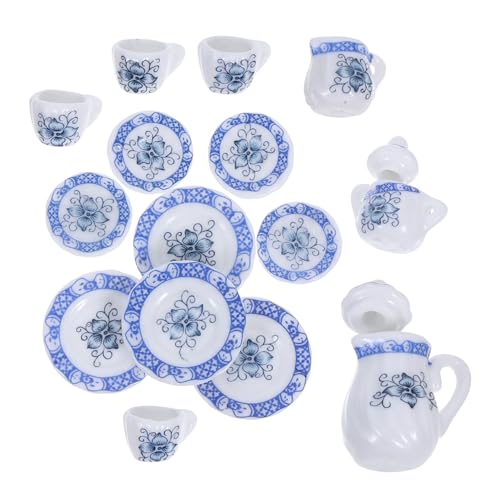 GALPADA Teiliges Miniatur Teeservice aus Keramik Puppenhaus Zubehör Miniatur Teekanne mit Tasse und Untertasse Realistische Puppenmöbel für Mini Haus Dekoration Blaues Blumendesign GALPADA Teiliges Miniatur Teeservice aus Keramik Puppenhaus Zubehör Miniatur Teekanne mit Tasse und Untertasse Realistische Puppenmöbel für Mini Haus Dekoration Blaues Blumendesign von GALPADA