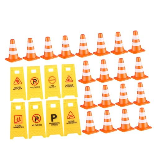 GALPADA Teiliges Verkehrsschilder Spielset mit Förmigen Warnschildern und Orangen Verkehrskegeln Buntes Lernspielzeug für Verkehrssicherheit Flexible Szenarien für Vorschule und Spielspaß von GALPADA
