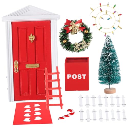 GALPADA Teiliges Weihnachts Elfen Tür Dekor DIY Miniatur Puppenhaus Zubehör Rote Figuren Kreative Wohnraumgestaltung für Kinderzimmer und Weihnachtsdeko GALPADA Teiliges Weihnachts Elfen Tür Dekor DIY Miniatur Puppenhaus Zubehör Rote Figuren Kreative Wohnraumgestaltung für Kinderzimmer und Weihnachtsdeko von GALPADA
