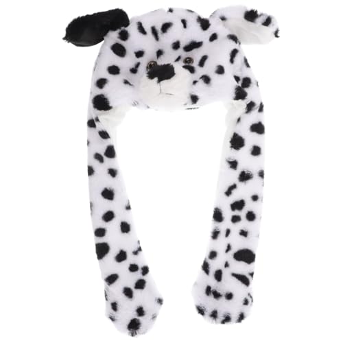 GALPADA Tierhut mit Beweglichen Ohren Lustige Plüschmütze für Erwachsene Animierte Ohren Gemütlicher Fleece Winterhut für Cosplay Partys und Feiertage von GALPADA