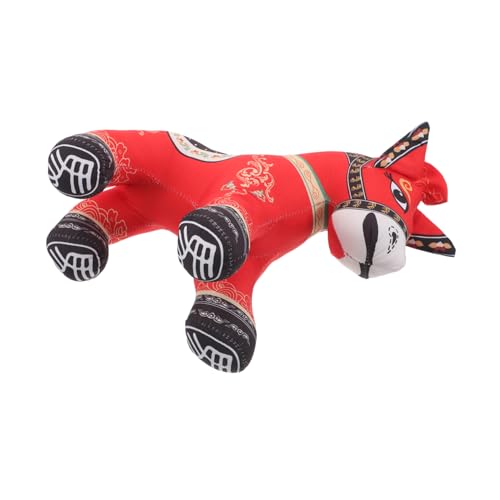 GALPADA Tierkreis Pferdekissen Simulationspferdepuppe Chinesische Stofftier Pferdefiguren Stoffpuppe Tragbares Stofftierpferd Kuscheltiere Pferdeplüschtier Pferdespielzeug Roter GALPADA Tierkreis Pferdekissen Simulationspferdepuppe Chinesische Stofftier Pferdefiguren Stoffpuppe Tragbares Stofftierpferd Kuscheltiere Pferdeplüschtier Pferdespielzeug Roter von GALPADA