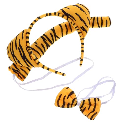 GALPADA Tiger Kostüm für Weiches Cosplay Stirnband mit Süßer Schleife und Kleinem Leichtes Party Zubehör für Geburtstag Karneval und Tier Mottopartys von GALPADA