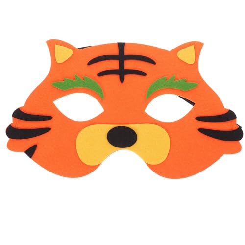 GALPADA Tierische Maske Kostüm-gesichtsmaske Geburtstags-cosplay-maske Maskerade-masken Dschungeltiermasken Tiger-cosplay-requisiten Tiergesichtsmaske Halloween Gefühlt Kind Dekorationen von GALPADA