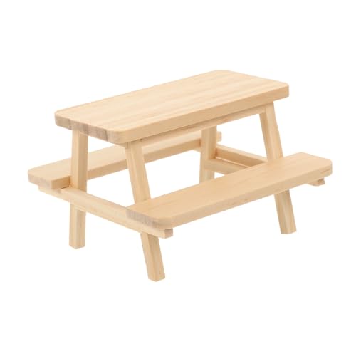 GALPADA Tisch- Und Stuhlmodell Aus Holz Bänke Puppe Möbel Mini Mädchen Party Picknick Essen Klein Tiny House Requisite Hölzern Khaki GALPADA Tisch- Und Stuhlmodell Aus Holz Bänke Puppe Möbel Mini Mädchen Party Picknick Essen Klein Tiny House Requisite Hölzern Khaki von GALPADA