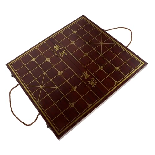 GALPADA Tragbares Chinesisches Schachspiel aus Holz mit Handgefertigten Figuren und Integriertem Griff Traditionelles Xiangqi Set für Reise und Zuhause Geschenk für Schachliebhaber von GALPADA
