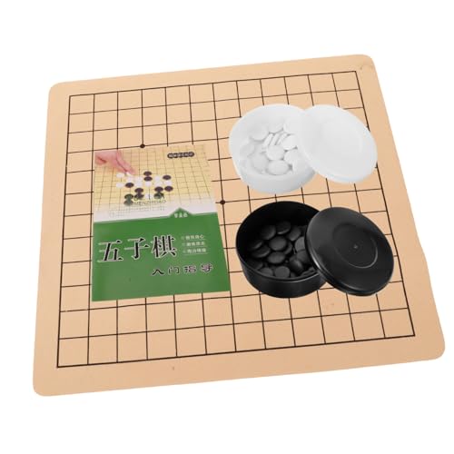 GALPADA Tragbares Go Schach aus Holz Faltbares Go Brett mit Schwarzen und Weißen Langlebiges Trainingskit für Erwachsene Praktische Faltfunktion für Reisen und Lernen von GALPADA