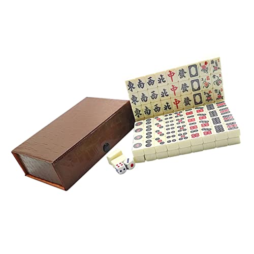 GALPADA Tragbares Mahjong Kit mit Würfeln Leichtes Kompaktes Chinesisches Mahjong Spielset für Zuhause Reisen und Freizeit Kleines Brettspiel für Unterwegs Aufbewahrungsbox GALPADA Tragbares Mahjong Kit mit Würfeln Leichtes Kompaktes Chinesisches Mahjong Spielset für Zuhause Reisen und Freizeit Kleines Brettspiel für Unterwegs Aufbewahrungsbox von GALPADA