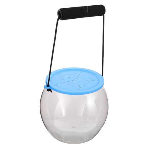 GALPADA Transparenter Angelkübel mit Deckel und Tragegriff Robuster Kunststoff Fischeimer für Krabben Muscheln und Kleine Meerestiere Tragbar für Strand und Outdoor Aktivitäten Klarer von GALPADA