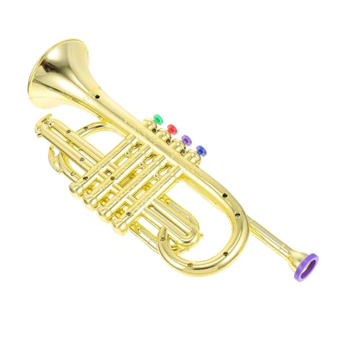 GALPADA Trompete aus Stabilem Kunststoff Vier Töne Realistische Nachbildung Kreatives Musikspielzeug für Bühnenauftritte Musikalischen Entwicklung Goldfarben GALPADA Trompete aus Stabilem Kunststoff Vier Töne Realistische Nachbildung Kreatives Musikspielzeug für Bühnenauftritte Musikalischen Entwicklung Goldfarben von GALPADA