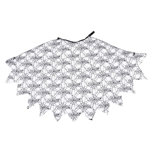 GALPADA Umhang aus Spinnennetz für Kap Fröhliches Halloween sei gruselig Maske halloween umhang halloween costume kleidung Halloween-Umhang Cosplay-Mantel Polyester Black von GALPADA