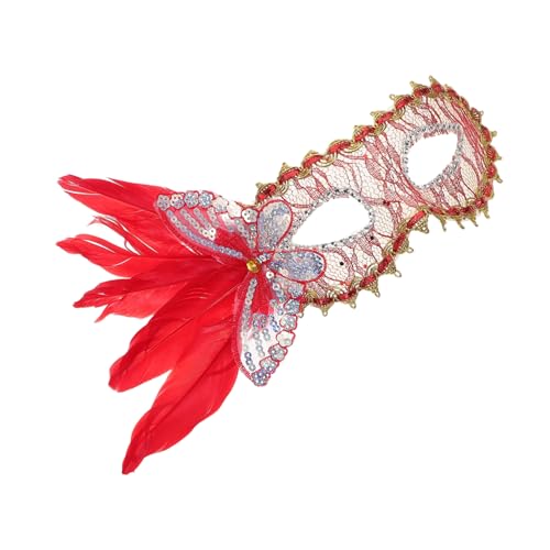 GALPADA Halbmaske Aus Spitze Mit Federn Für Damen Venezianische Maskenmaske Für Partys Und Bälle GALPADA Halbmaske Aus Spitze Mit Federn Für Damen Venezianische Maskenmaske Für Partys Und Bälle von GALPADA