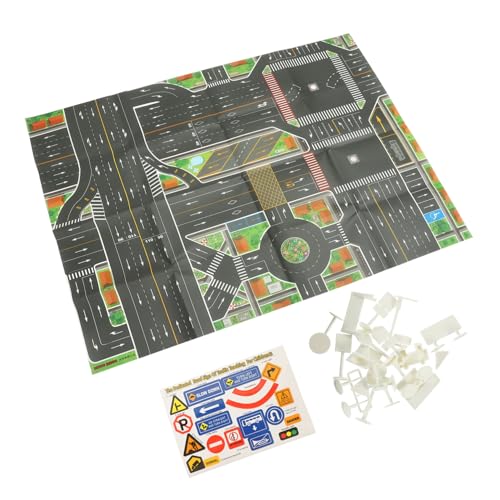 GALPADA Verkehrszeichen Spielset aus Kunststoff Miniatur Verkehrshindernisse Pädagogisches Straßenschild Langlebig und Sicher für Verkehrserziehung und Spielspaß von GALPADA