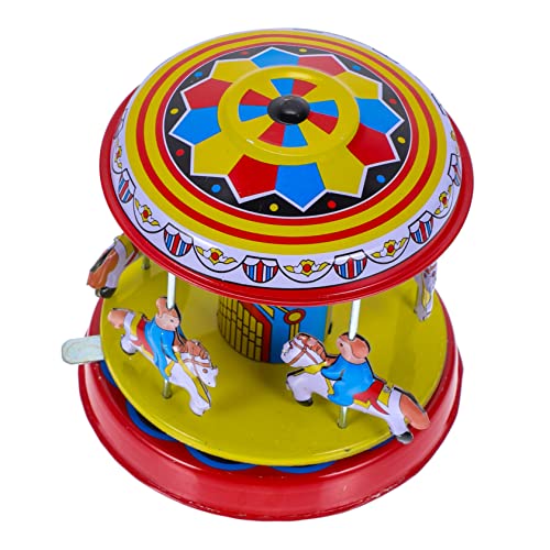 GALPADA Vintage Aufzieh Karussell Nostalgisches Blechspielzeug für Dekoration als Geburtstags oder Festtagsgeschenk für Kreative GALPADA Vintage Aufzieh Karussell Nostalgisches Blechspielzeug für Dekoration als Geburtstags oder Festtagsgeschenk für Kreative von GALPADA