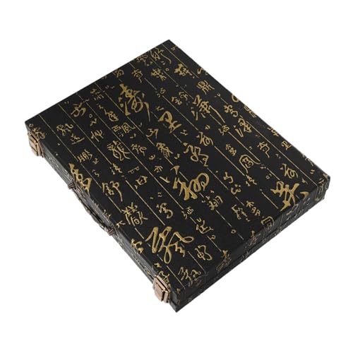 GALPADA Vintage Mahjong Aufbewahrungsbox aus Holz mit Tragegriff Elegantes Geprägtes Design Multifunktionale Schatztruhe für Mahjong Schachspielsteine Praktischer Spielstein Organizer für GALPADA Vintage Mahjong Aufbewahrungsbox aus Holz mit Tragegriff Elegantes Geprägtes Design Multifunktionale Schatztruhe für Mahjong Schachspielsteine Praktischer Spielstein Organizer für von GALPADA