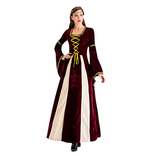 GALPADA Vintage Mittelalter Königin Kleid Langes Tanzkleid Für Damen Im Viktorianischen Stil Für Karneval Partys Und Rollenspiele GALPADA Vintage Mittelalter Königin Kleid Langes Tanzkleid Für Damen Im Viktorianischen Stil Für Karneval Partys Und Rollenspiele von GALPADA