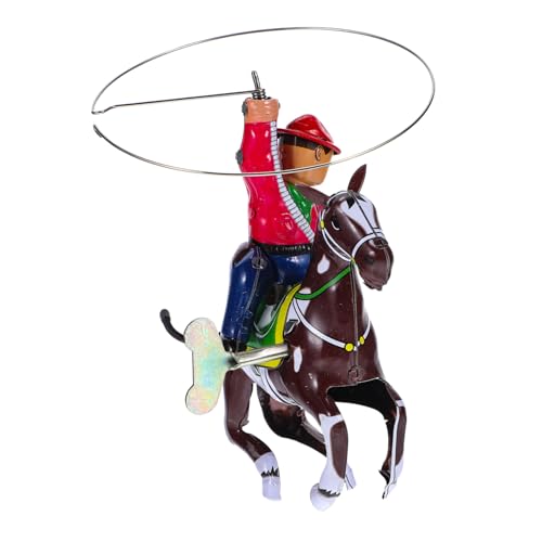 GALPADA Vintage Wind Up Cowboy Blechspielzeug Kreatives für Kinderhand Kompaktes Lernspielzeug und Dekoration Lustiges Retro für Jungen und Mädchen von GALPADA