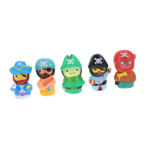 GALPADA Vinyl Fingerpuppen Pirat Handpuppe Interaktives Lernspielzeug Bunte Piratenfiguren für Rollenspiele Kindergarten Party von GALPADA