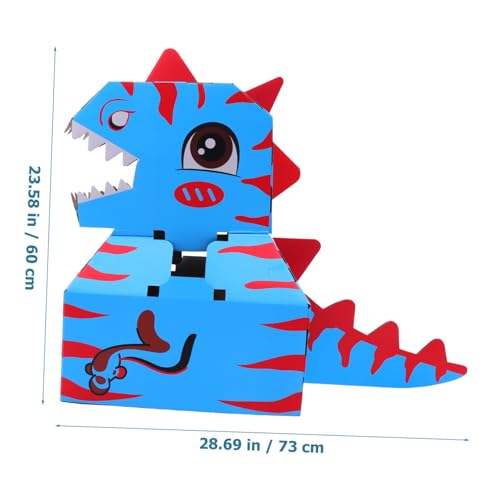GALPADA Wearable DIY Karton Dinosaurier Leichter Tragbarer Papp Dino Kostüm Bausatz für Fördert Kreativität Rollenspiel und Handwerkliche Feinmotorik für Dino Fans von GALPADA