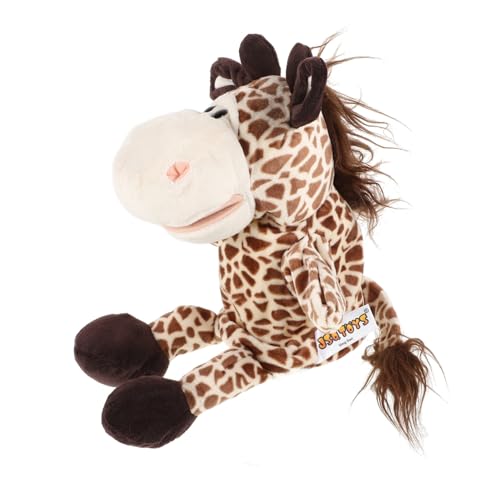 GALPADA Weiche Handpuppe Plüsch REH mit Beweglichem Mund Interaktives Kuscheltier für Puppentheater für Gemeinsames und Storytelling im Kindergarten von GALPADA