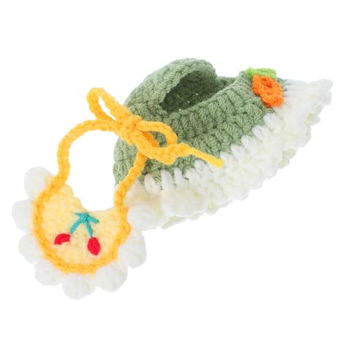 GALPADA Weiches Baumwoll-gestricktes Puppenhut Passendem Stofftuch Vielseitiges Kostümzubehör für Puppen als Foto-requisite und Kreatives Puppenkopfbedeckung von GALPADA