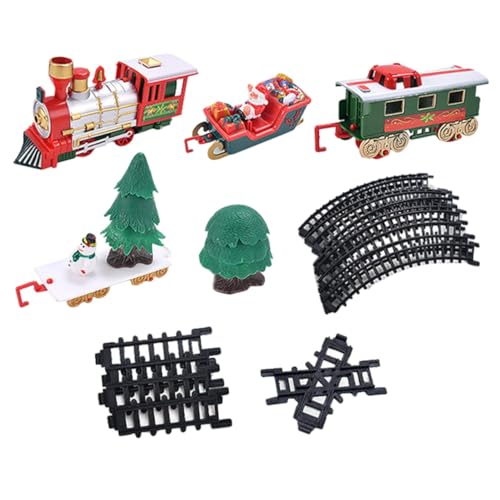 GALPADA Weihnachtlicher Elektrischer Zug mit Schienenset Kinderfreundlich mit Licht und Soundeffekten Fördert Koordination und Reaktion Kleine für Weihnachtsdekoration und Kinderzimmer von GALPADA
