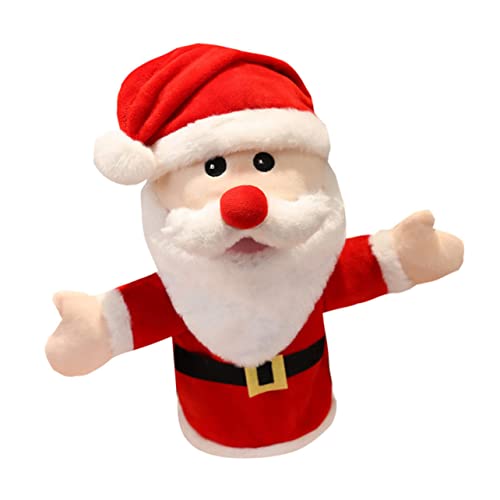GALPADA Weihnachtlicher Fingerpuppe Weihnachtsmann Plüschspielzeug für Interaktives Rollenspiel Fördert Kreativität und Kommunikation Buntes Eltern-Junge Mädchen-Spiele von GALPADA