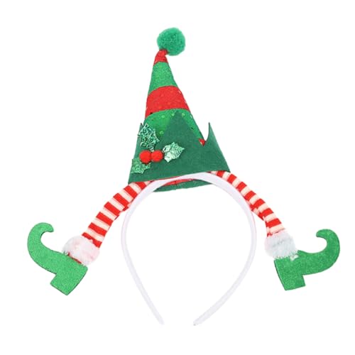 GALPADA Weihnachtlicher Haarreif mit Elfenhut Design Festliche Weihnachtskopfdekoration für Erwachsene für Xmas Party Cosplay und Karneval und Vielseitiges Weihnachts Accessoire von GALPADA