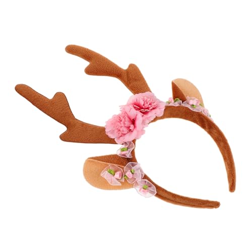 GALPADA Weihnachtliches Elch-haarreif mit -hörnern Blumen und Ohren Festliches Bequemes Elch-haarband für Halloween Familienfeiern und Party-kostümaccessoire GALPADA Weihnachtliches Elch-haarreif mit -hörnern Blumen und Ohren Festliches Bequemes Elch-haarband für Halloween Familienfeiern und Party-kostümaccessoire von GALPADA