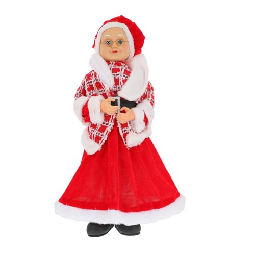 GALPADA Weihnachtsmann Großmutter Figur Weihnachtsdeko Lebendige Santa Puppe Tischdekoration für Zuhause Laden Büro Party Festliche Weihnachtsverzierung von GALPADA