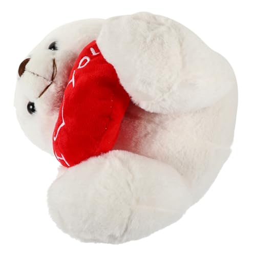 GALPADA Weißer Plüsch mit Herz Kuscheliges Valentinstags Stofftier Weiches Kuscheltier für Freundin Freundliche Materialien zum Umarmen GALPADA Weißer Plüsch mit Herz Kuscheliges Valentinstags Stofftier Weiches Kuscheltier für Freundin Freundliche Materialien zum Umarmen von GALPADA