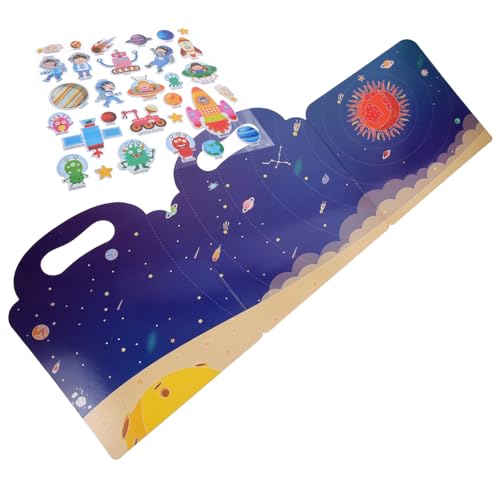 GALPADA Wiederverwendbares Stickerbuch für Praktischer Tragetasche Fördert Kreativität und Feinmotorik für Mädchen und Jungen Pädagogisches für Drinnen und Draußen von GALPADA