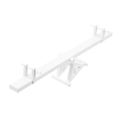 GALPADA Kleiner Wippe Ornament für Puppenhaus Filigrane Miniatur Wippen Dekoration Handgefertigtes Holz Modell Spielzeug Zubehör für Miniatur Szenen von GALPADA