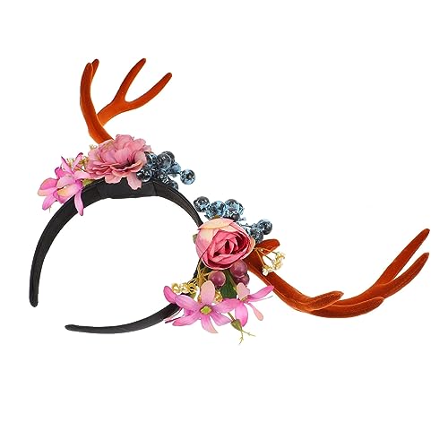 GALPADA Xmas Antlers Haarreif Künstliches Geweih Kopfbedeckung für Weihnachtsfeiern Elastisch und Bequem für Erwachsene für Bezaubernde Festliche von GALPADA
