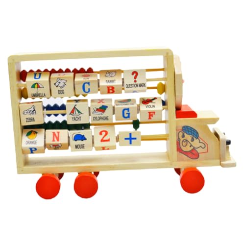 GALPADA Zählrahmen Holzspielzeug Bunte Perlen Lernhilfe für Fingerfertigkeit Gedächtnis für Jungen Mädchen Ab Jahren Kompaktes Design Leicht Tragbar für Unterwegs und Spielspaß von GALPADA