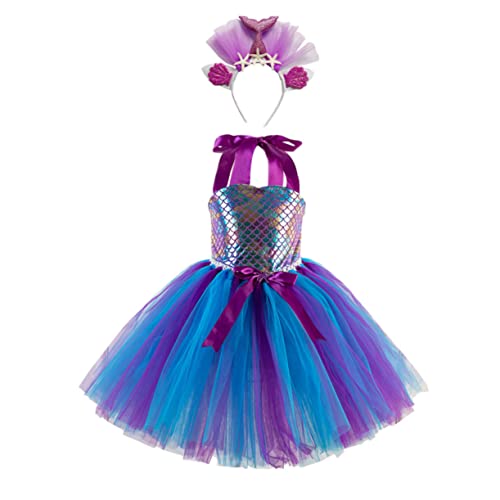 GALPADA ädchen Festkleid Für Partys Elegantes Gauze Kleid Mit Haarband Ideales Cosplay Kostü Im Meerjungfrauen Stil Für 8 9 Jahre Perfekt Für Geburtstagsfeiern Und Karneval GALPADA ädchen Festkleid Für Partys Elegantes Gauze Kleid Mit Haarband Ideales Cosplay Kostü Im Meerjungfrauen Stil Für 8 9 Jahre Perfekt Für Geburtstagsfeiern Und Karneval von GALPADA