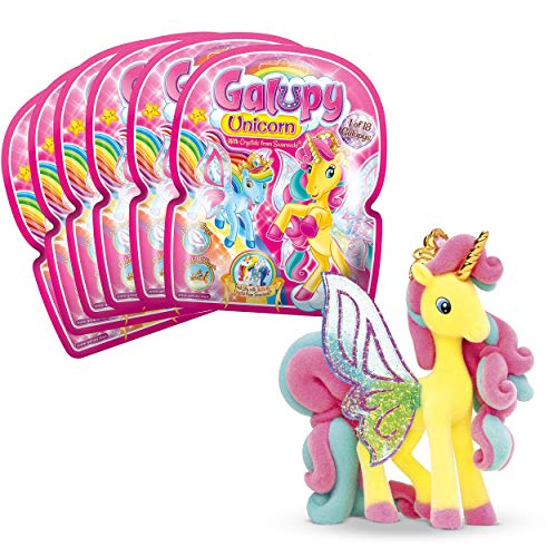 Galupy Unicorn - 6er Pack Einhorn Figuren, Einhorn Spielzeug zum Sammeln, 6X Ponyfiguren mit Glitzerflügeln & Swarovski Kristal Galupy Unicorn - 6er Pack Einhorn Figuren, Einhorn Spielzeug zum Sammeln, 6X Ponyfiguren mit Glitzerflügeln & Swarovski Kristal von Galupy