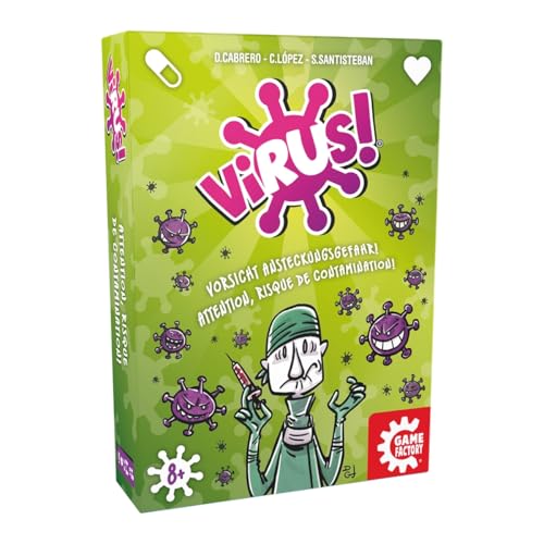 Game Factory Virus! Kartenspiel für 2 bis 6 Spieler, ab 8 Jahren von Game Factory