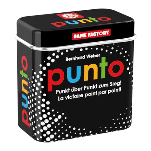 Game Factory 646214 Punto, Mini-Kartenspiel in handlicher Metalldose, Punkt über Punkt zum Sieg, cleveres Reisespiel für Erwachsene und Kinder ab 7 Jahren, deutschsprachige Edition von Game Factory
